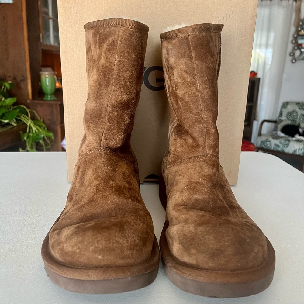 UGG Mayfaire Chestnut Brown Suede Boots with Shearling Lining - Picture 5 of 5